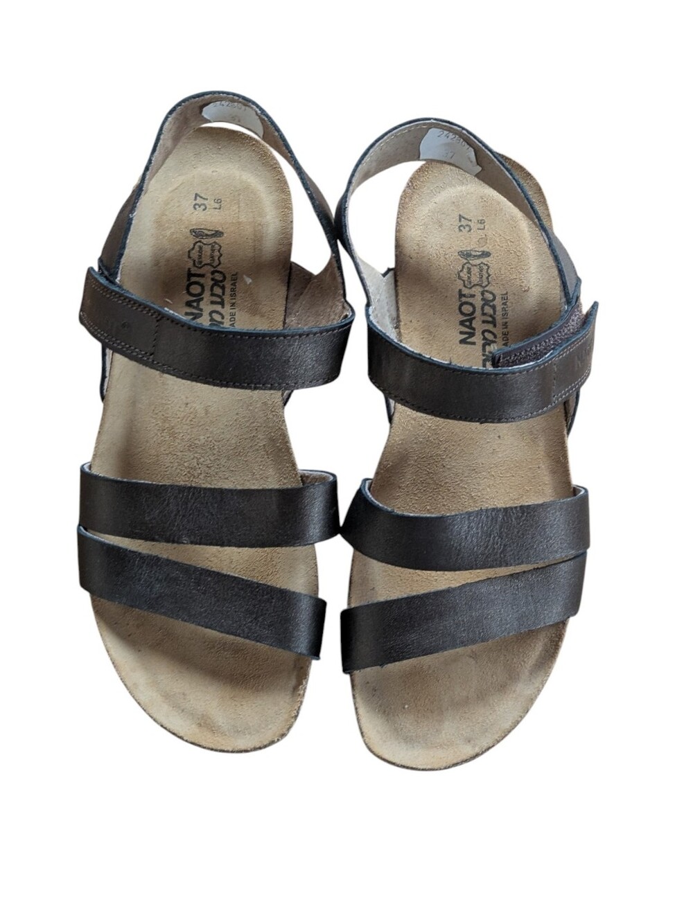 Naot Kayla Wedge Sandal Brown Metallic Leather Size 37 - Picture 4 of 13